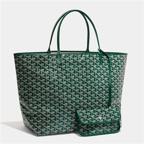 goyard chevron pouch|GOYARD Goyardine Saint Louis GM Green .